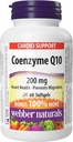 Webber Naturals Coenzyme Q10 (CoQ10) 200のmg、60のSoftgels、中心の健康および細胞エネルギーの生産のための高い効力の酸化防止の補足、60の日の供給、グルテンフリー