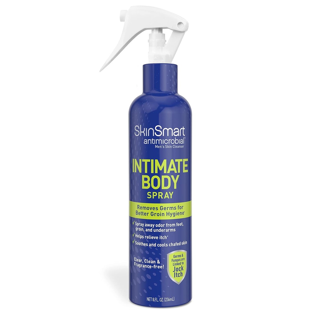 SkinSmartの人のIntimateスプレー、hypochlorousはびんでシャワーを、取除きますJockのItchおよびFoulの臭気のために、8つのozのスプレー ビンを基づかせていました