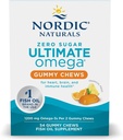 Nordic Naturals Zero Sugar Ultimate Omega Gummy Chews - Tropical Fruit - 54 Gummy Chews - Non GMO - Optimal Wellness - 27 Servings