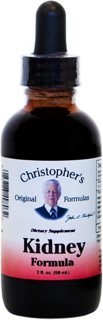 Christopher's Original Formulas Kidney Extract、Ginger Root、Goldenseal&Juniper Berry、2 oz Liquidによるハーブサポート