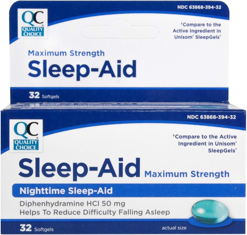 質の選択の最高の強さの睡眠の援助、夜間睡眠の援助のDiphenhydramine HCI 50のmg、非習慣はOccasional Sleeplessness、Swallow Softgels、32の計算のびんのために形成します