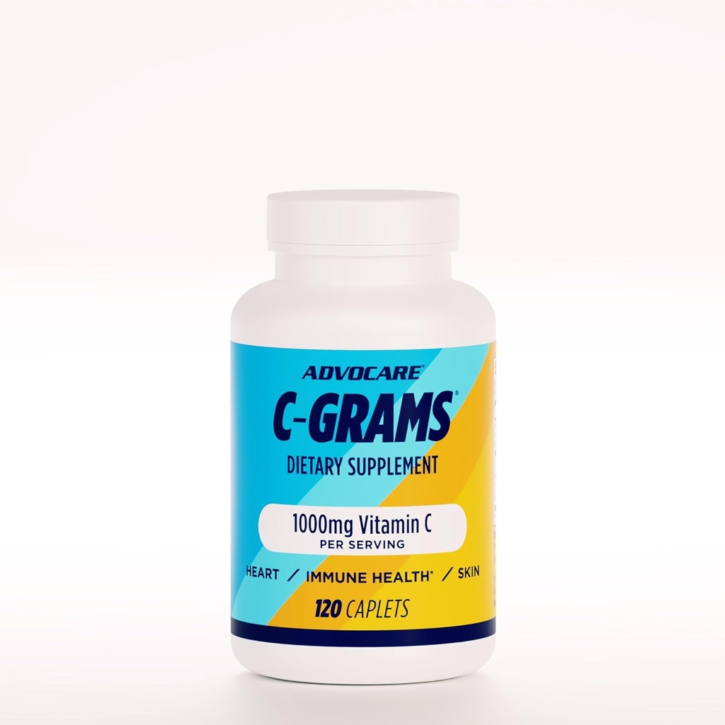 AdvoCare C-Grams - スキンケア、免疫サポート、心血管の健康のためのプレミアム栄養補助食品* - ビタミンC、マグネシウム&その他 - 120カプレットが含まれています