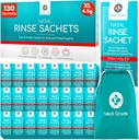 メディグレードのSinus Rinseのパケット - 130 x塩のパケットと便利な収納バッグの鼻のリンスエッセンシャルキット - 私たちのNetiポットソルトパケットでホームまたはオンザ・ゴーで快適な鼻の灌漑をお楽しみください