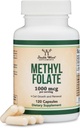 Methylfolate 1,000mcg、120のカプセル(三党によってテストされるメチルの葉酸塩の補足)は二重木による葉酸(非GMO、ビーガン金庫)より Folate のより多くの活動的な形態です