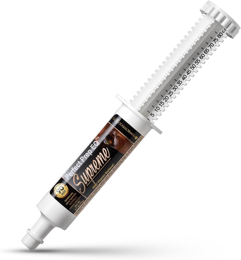 Perfect Prep EQ Supreme Horse Calming Paste, Show Safe, Works Within 90 Mins and Lasts 6+ Hours, 80cc