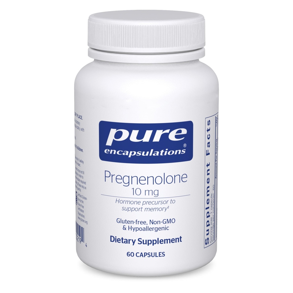 純粋なカプセル化 Pregnenolone 10 mg - サポート記憶及びホルモンのバランス* - ホルモンのプレカーサー-グルテンフリー及び非GMO - 60のカプセル