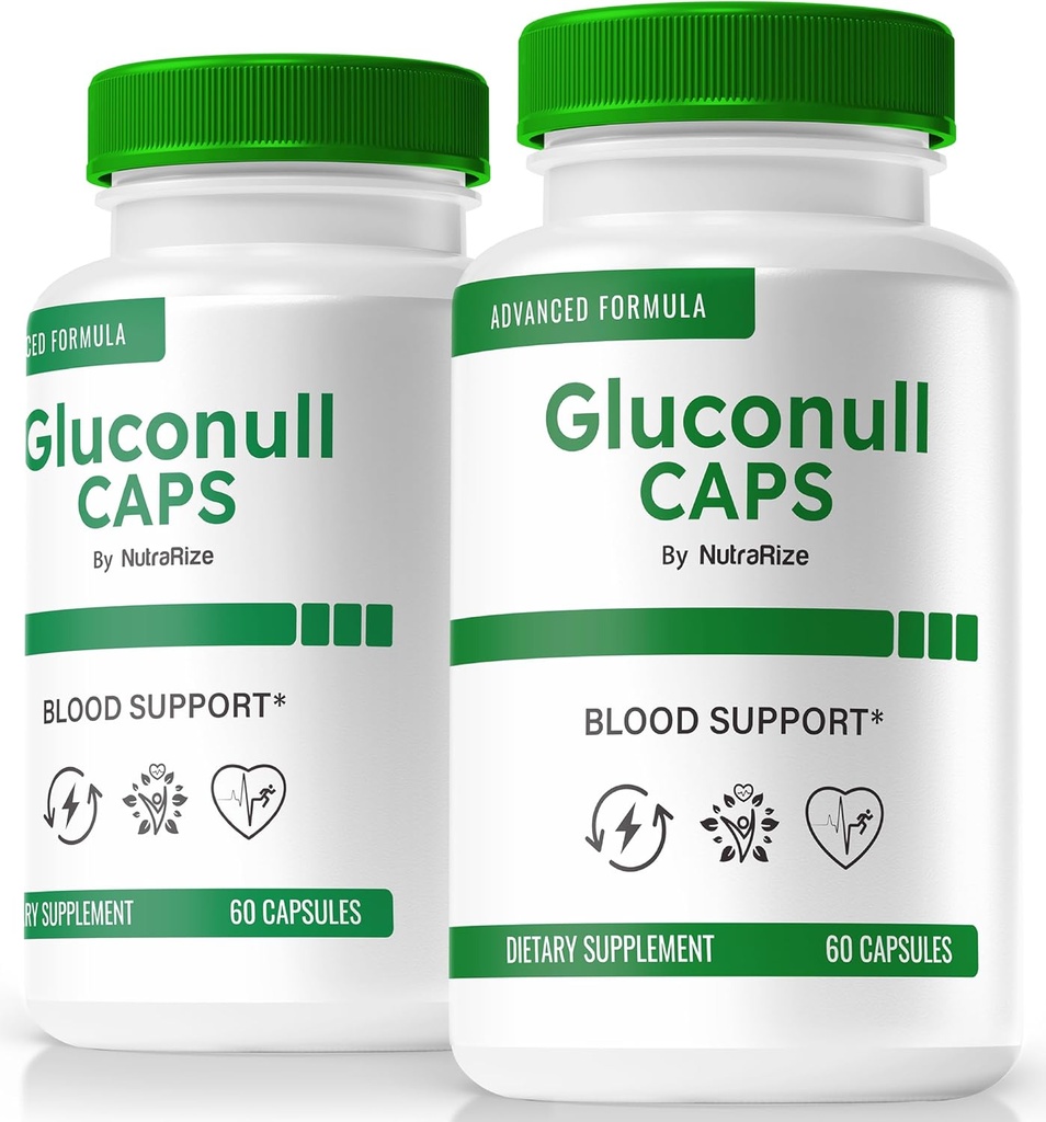(2 Pack) Gluconull Caps, Official Gluco NullCaps Formula, Pure Support for Stable Levels and Fuel Energy for Overall Health, All-Natural Ingredients, Gluco Null Glyco Optimizer (120 Capsules)