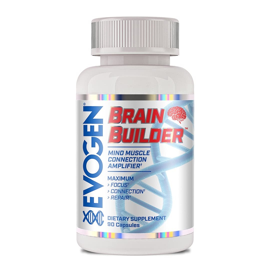 Evogen Brain Builder - マインド・筋肉の接続増幅器 | ブーストフォーカス、集中、接続 | ライオンズマネ、Bacopa Monnieri、アルファGPC | 90 カプセル