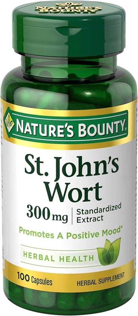 Nature's Bounty St. John's Wort 300 mgキャップ、100カラット