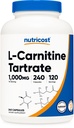 Nutricost L-Carnitine Tartrate 1,000mg、240カプセル - カプセルあたり500mg、120のサービング