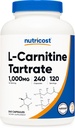 Nutricost L-Carnitine Tartrate 1,000mg、240カプセル - カプセルあたり500mg、120のサービング