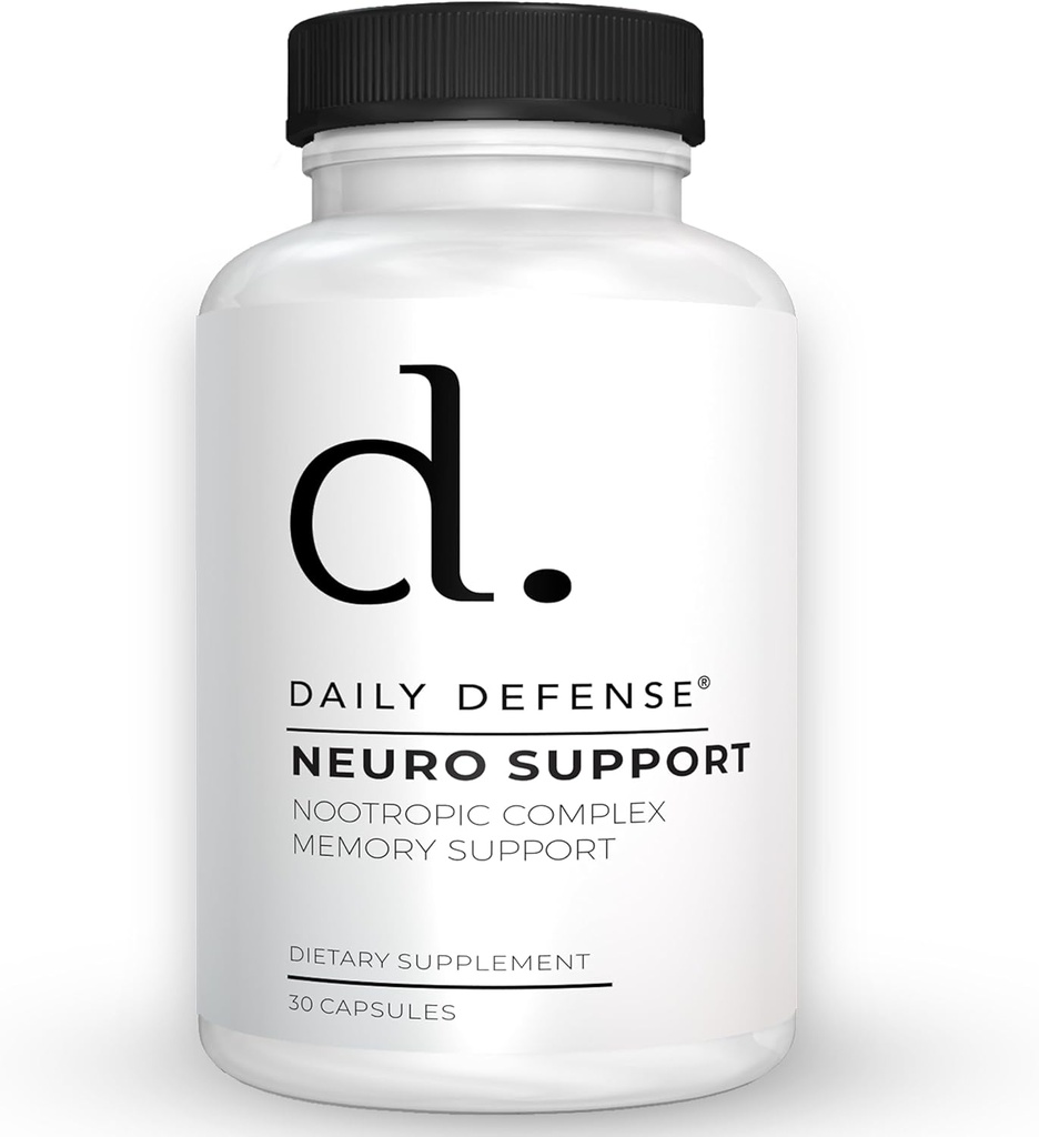 Nootropics Brain Support Supplement - 30 Capsules - Focus & Memory Supplement for Brain with Bacopa Monnieri, Huperzia Serrata, St. John's Wort & Ginkgo Biloba - Neuro Support