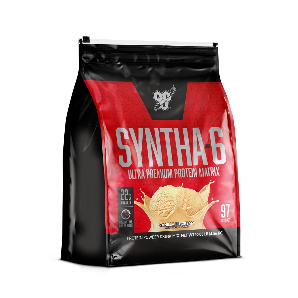 BSN SYNTHA-6 Whey の蛋白質の粉、Micellar のカゼイン、ミルクの蛋白質の隔離の粉、バニラのアイス クリーム、97 のサービング(パッケージ 5 月 Vary)