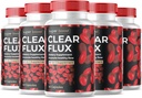 (5 Pack) Clear Flux Supplement Detox Cleanse, Capsules Blood Vessel Cleaner Support Advanced Formula, ClearFlux Capsules Maximum Strength All Natural Vitamins Health (300 Capsules)