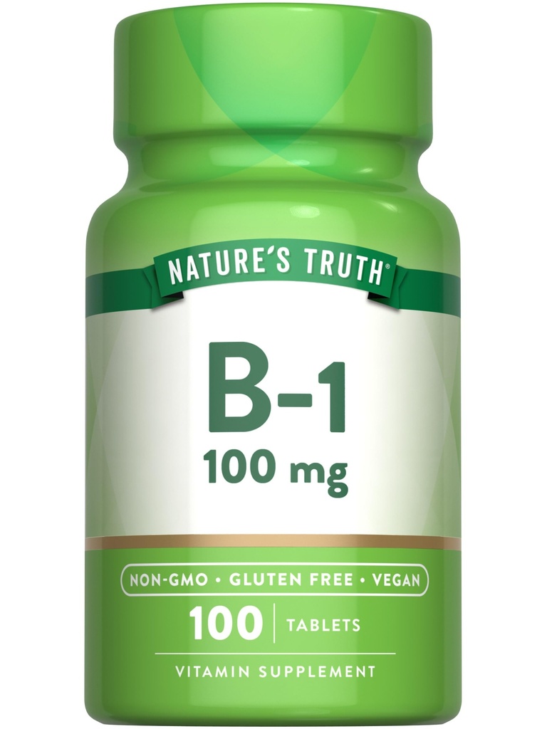 自然の真理ビタミンB1 100mg(チアミン) | 100カウント | ヴィーガン、非GMO&グルテンフリーサプリメント