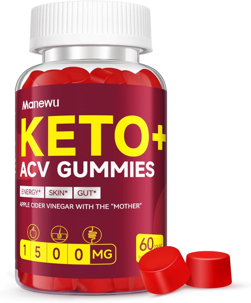 Keto ACVグミー - 女性&男性のための1500mg Ketoグミーズダイエットサプリメント - 母と天然アップルサイダーバインガー - グルテンフリー、ビーガン、非GMO、米国で作られた店を訪問