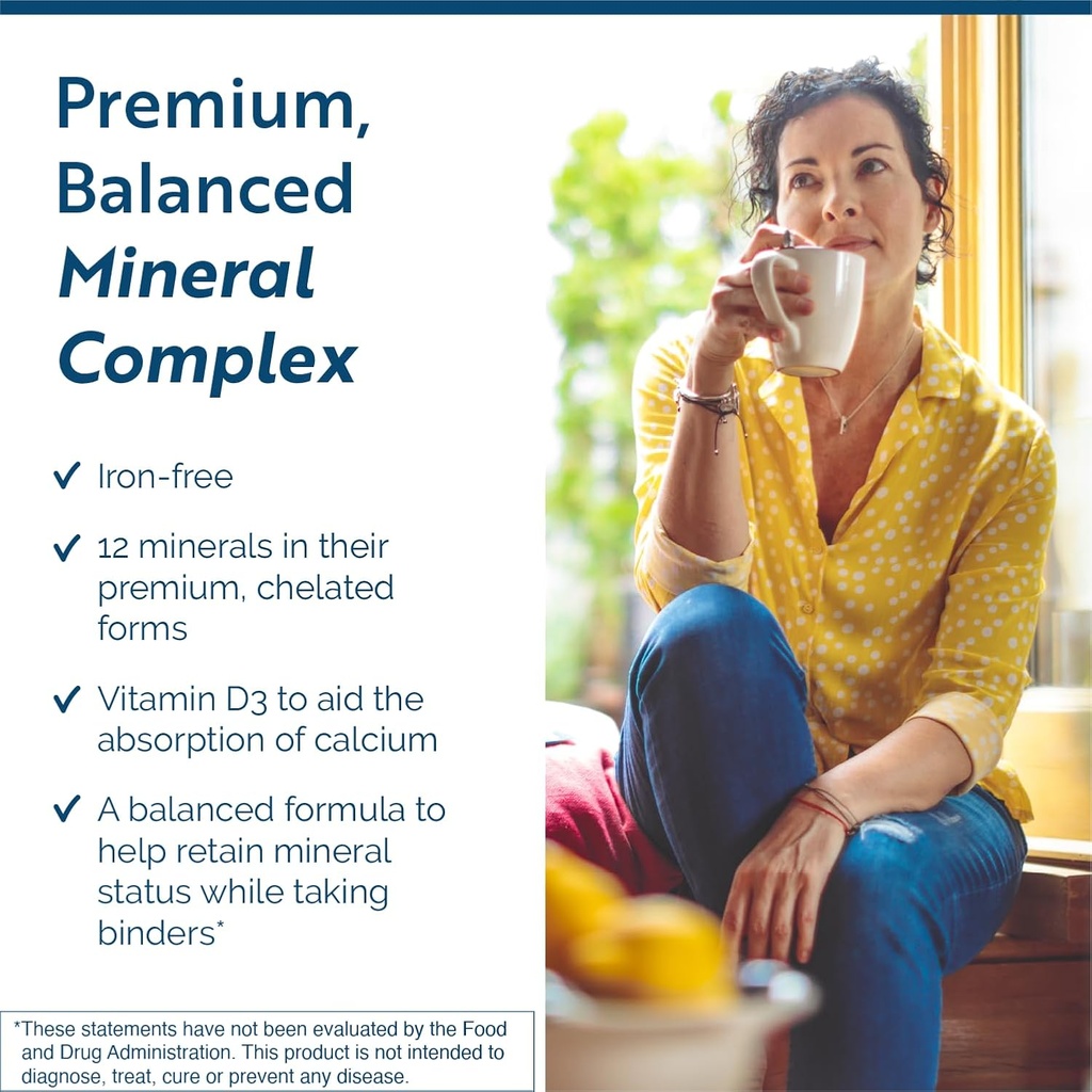 研究栄養コアミネラル - ビタミンD3とビタミンミネラルと鉄フリーのマルチミネラルサプリメント&骨の強度、甲状腺&脳の健康(120カプセル)をサポート