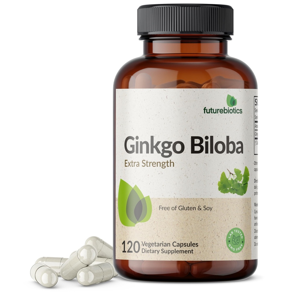 Futurebiotics GinkgoのBilobaの余分強さは頭脳機能及び記憶サポート、120のベジタリアンのカプセルを支えます