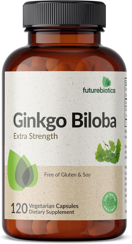 Futurebiotics GinkgoのBilobaの余分強さは頭脳機能及び記憶サポート、120のベジタリアンのカプセルを支えます