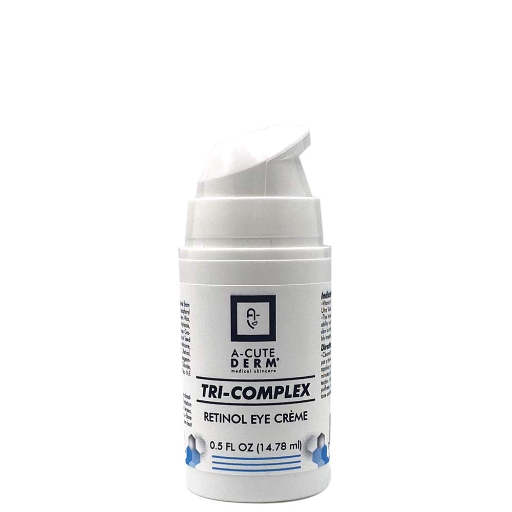 A-Cute Derm Tri-Complex Retinol Eye Crème - Retinol、ビタミンC&EでアイクリームをHydrating - 良いラインの外観を滑らかにするのに役立ちます - 0.5 oz