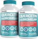 Bromelainの補足が付いている28-in-1 Quercetin -毎日の免疫の防衛サポートのためのケルセチン500mgのカプセル-ビタミンCおよびビタミンD (120のct、パック2)と高められる大人のための亜鉛が付いているケルセチン