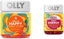 OLLY Hello Happy Gummy Worms, Mood Balance Support, Vitamin D, Saffron, Adult Chewable Supplement &amp; Extra Strength Daily Energy Gummy, Caffeine Free, 1000mcg Vitamin B12, CoQ10, Goji Berry