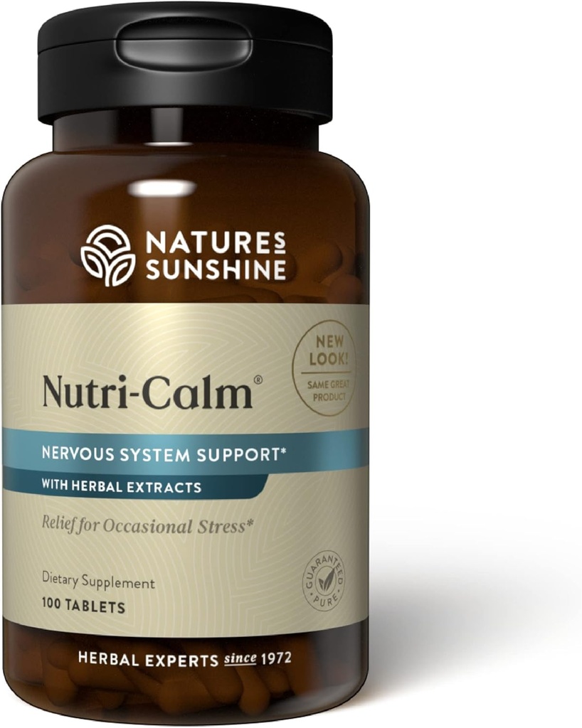 Nature's Sunshine Nutri-Calm- 自然救助のための草のストレス救済サプリメント, 気分のサポートとブースト, 神経系サポート - 100 カウント