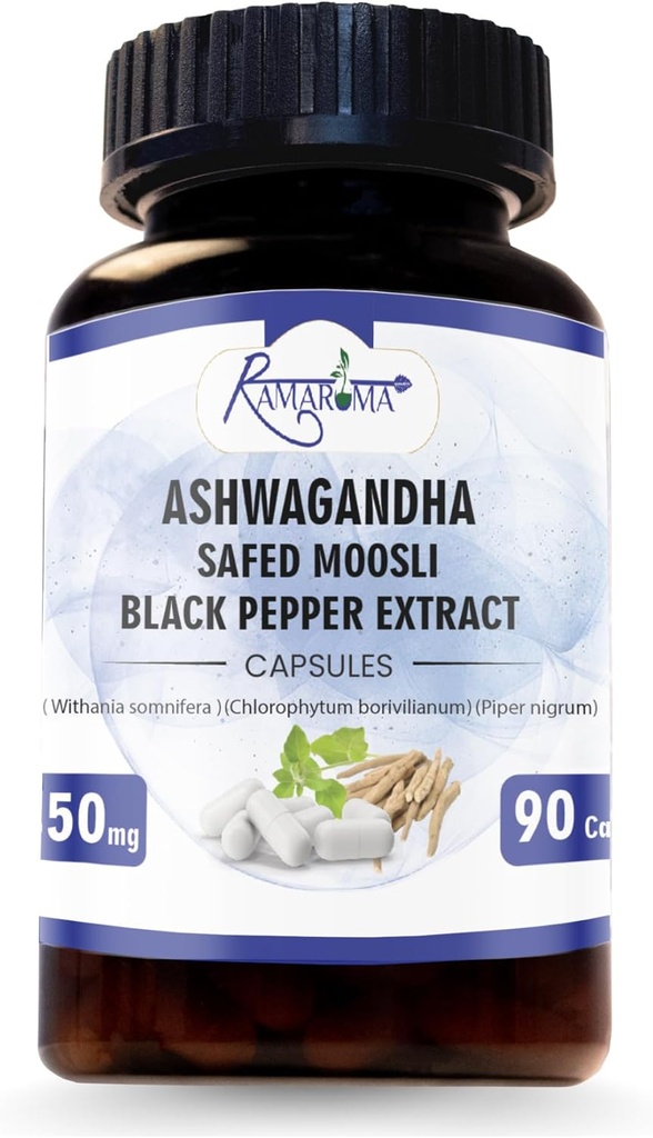 Ashwagandhaのカプセル2,100のmg - 90のカプセルのAshwagandhaの粉および根のエキス。