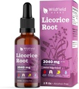 Licoriceの根のエキスは2000mg (Glycyrrhizaのglabra L.)を低下させます 草の補足はカプセル、1か月の供給、84のサービング、アルコールなしのチンブ - 2 Oz、1のパックよりよく吸収します