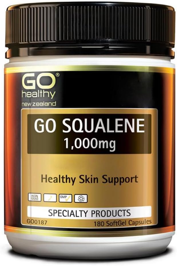 健康なGoのスクワレンの皮サポート、酸化防止保護、コレステロールのレベル サポート1000mg 180 Softgelの帽子を行きます
