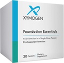 XYMOGEN財団エッセンシャル - ProbioMax Probiotic、ActivNutrients、Omega MonoPure 650魚油、OptiMagマグネシウム+ビタミンD3 2000(30パケット)付き5-製品パケット