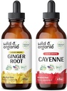 ワイルド&オーガニックジンジャールーツチン 4 fl oz & Cayenne Pepper Tincture 4 fl oz