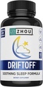 Zhou Driftoff - 自然は睡眠補助金、Valeian Root & Melatonin for Sleep for Men & Women、Gaba & Chamomileと大人のためのカルム睡眠補助金をリラックス - 60 Veggie Capsule