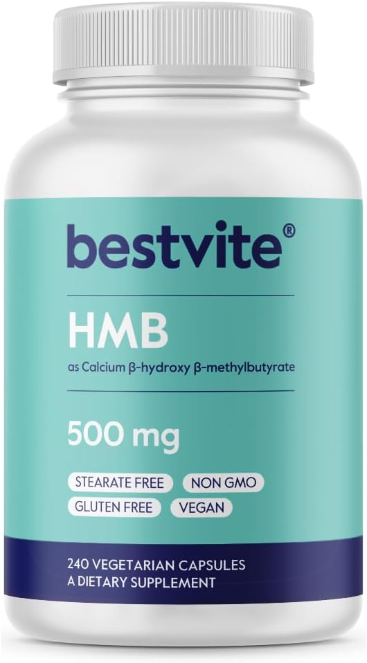 BESTVITE HMB 1000mg/サービング(240 ベジタリアンカプセル) - ない Stearates - 完全菜食主義者の非GMO -グルテンフリー - HMBサプリメント