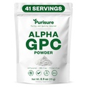 Purisure アルファ GPC の粉、25 g の頭脳および焦点のための純粋なアルファ GPC コリンの補足、記憶性能及び集中のための CDP コリンの補足、無注入口、非 GMO の提供 42 のサービング