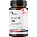 健康CoQnol 100mgのための設計 - 優れたバイオアベイラビリティ+独占吸収技術を備えたCoQ10 Ubiquinol - GG - 心、健康な老化+細胞サポート(60 Softgels)と二重CoenzymeQ10ブースト
