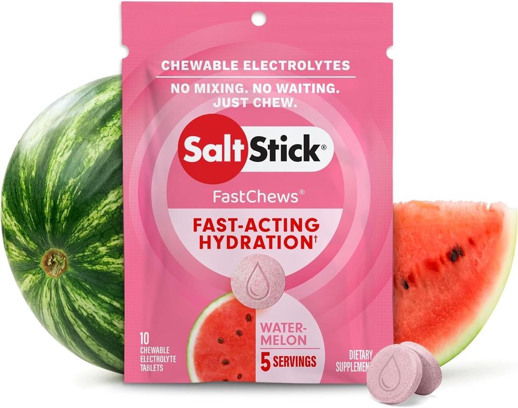塩StickのFastchewのRehydrationのための電解物の取り替えのタブレット、10のタブレット、Watermelon、10の計算