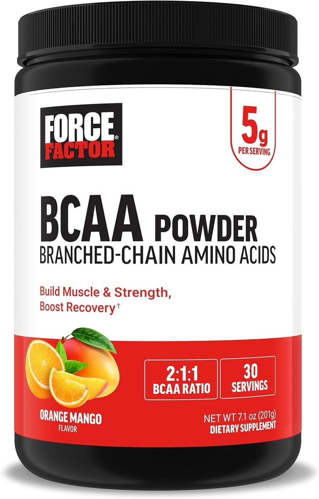 力率 BCAA のアミノ酸は 2:1 の筋肉回復および性能、人工的な色か味、オレンジ マンゴ、30 のサービングを支えるために BCAA の粉を、美食し、リフレッシュします