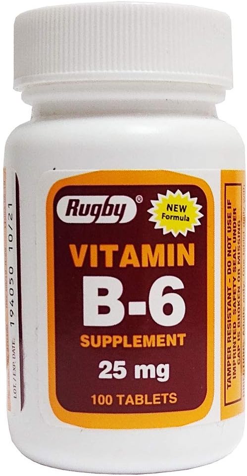 ビタミンB-6 25 mg、100錠、ワトソンラグビー - 購入パックと保存(パッケージ3)