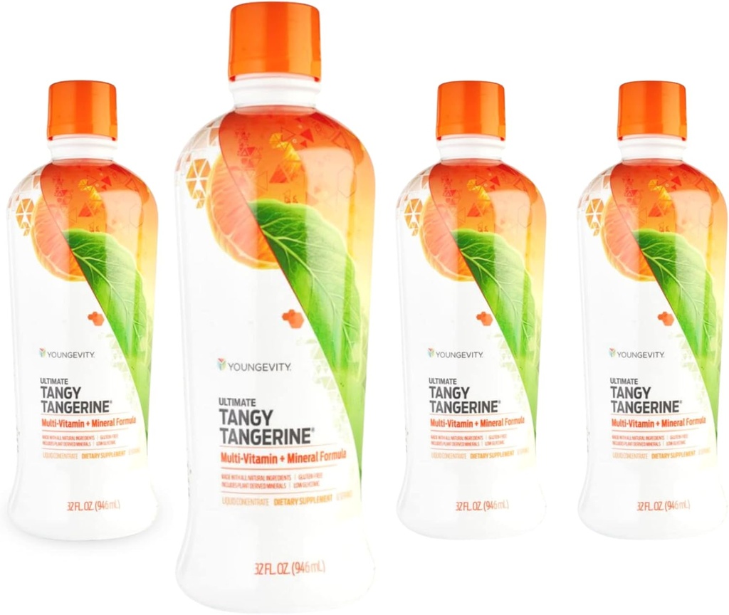 Youngevityの雄大な地球 - 究極のタンジータンジェリン、32 FL Oz - 男性のためのグルテンフリーの液体マルチビタミン、女性と子供のための毎日の免疫サポート - 健康、エネルギーのための完全な栄養ドリンクをブースト