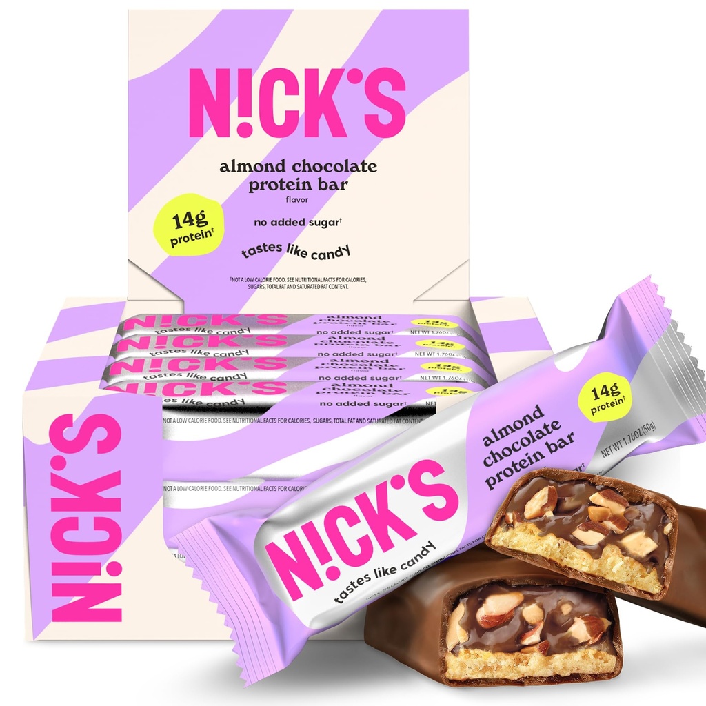 ニッケルのプロテインバー チョコレート | 高たんぱく | 低カロリー | 低炭水化物ケト 優しいスナック 砂糖(マルチパック12バー×50g) (12個入り)