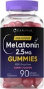 Carlyle Melatonin 2.5 mg Gummies | 90 Count | Berry Flavor Gummy Supplement | Vegan, Non-GMO, Gluten Free