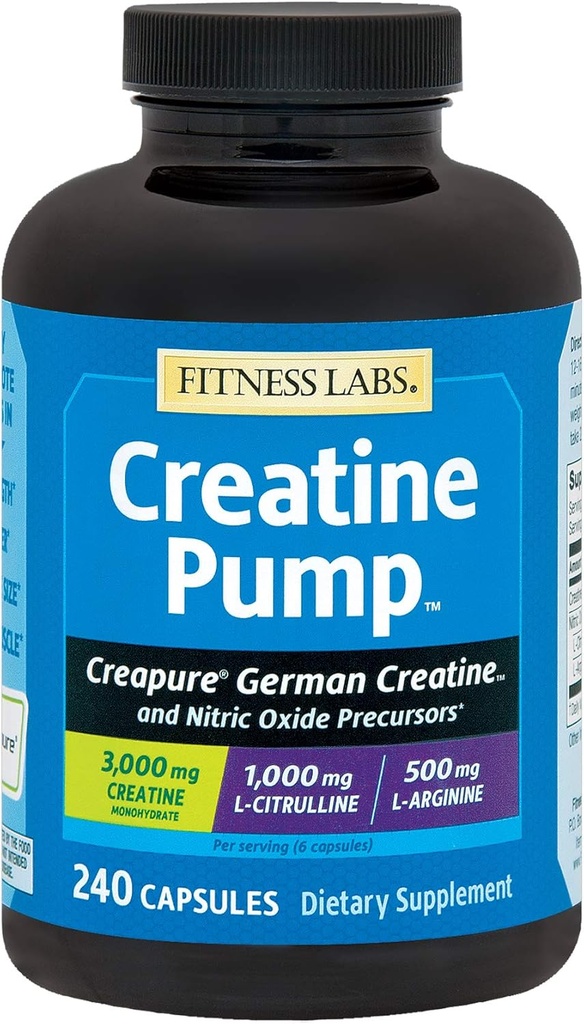 L-Citrulline、L-Arginine、Creapure Creatine Monohydrateの適性の実験室のクレアチン ポンプ- 240のカプセル