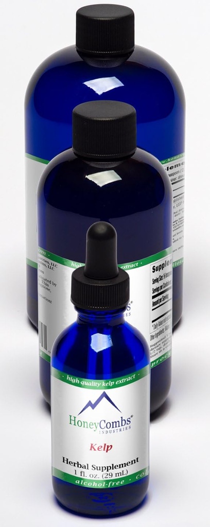ハネコブ 8oz. Kelp -脳、消化、腺、髪、心臓、アルコールフリー液体エキスをサポート