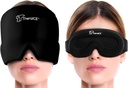 Theraice Migraineの頭痛の救助の帽子、熱及び風邪療法の帽子、片頭痛の救助の帽子、涼しいゲルの頭部の覆い、頭痛の帽子のアイスパックのマスク+Theraiceの冷却のゲルの救助の睡眠マスク