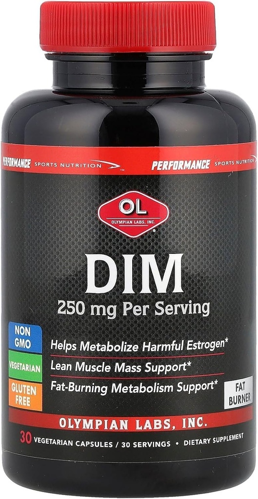 Olympian の実験室の性能 DIM の補足 250mg - DIM Diindolylmethane 30 のカプセル(30 日の供給)