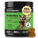 ペット Honesty 犬のためのプロバイオティクス オカシオナル ディアレア & 腸サポート, 犬のための腸の健康のためのプレバイオティクスと消化酵素, 免疫の健康 & 痛みの軽減 (パンプキン 90 ct)