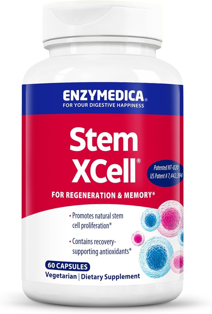 脳および細胞の健康のための酵素、茎XCell、酵素および酸化防止サポート、60のカプセル