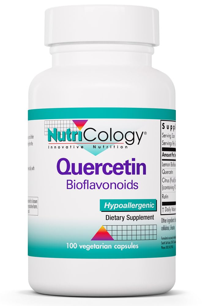 Nutricology Quercetin Bioflavonoids - レモンBioflavonoidコンプレックス、ルチン、シトラスエキス、ヘスペリジン、ベジタリアンカプセル - 100 カウント