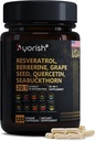 Resveratrolの補足  Berberineのブドウの種子のエキスのケルセチンの緑の茶エキスのアサイNのアセチル Cysteine NADのブースター120の計算のためのアサイNのポリフェノールの補足
